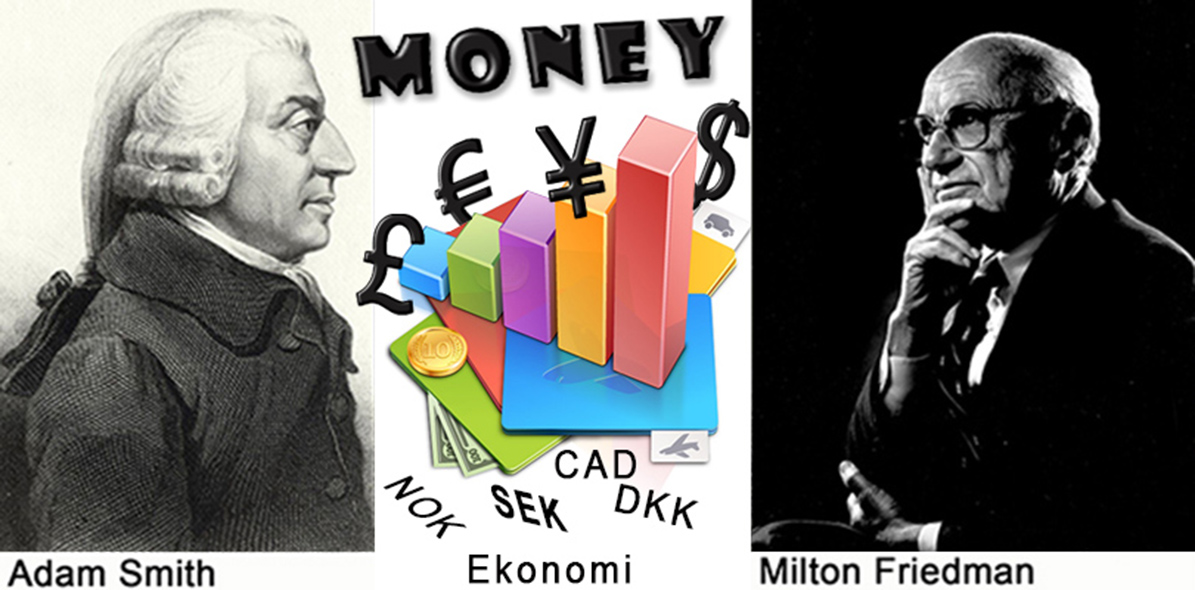 Adam Smith och Milton Friedman har haft avgörande inflytande på Väst ekonomiska system.