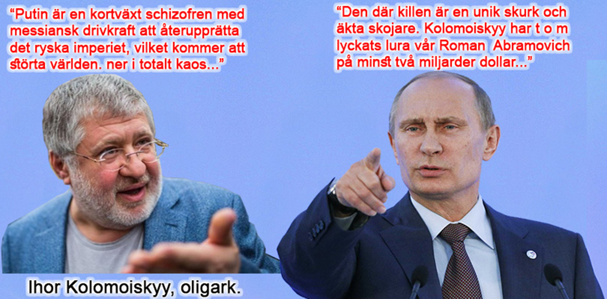 Oligarken och president Putin utbyter artigheter.