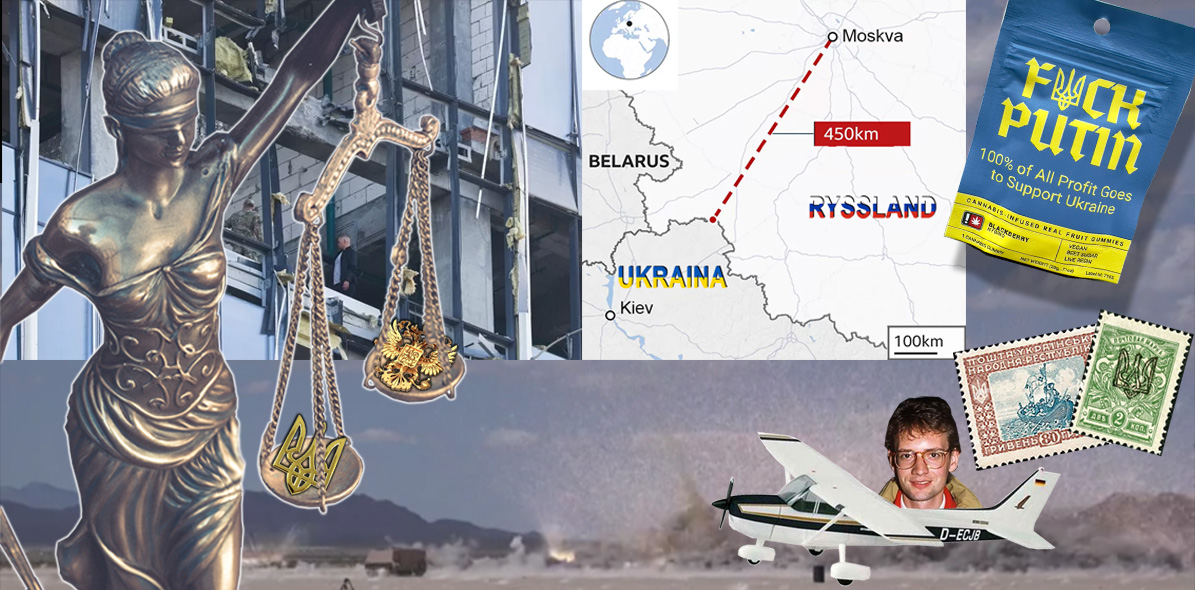 Vågskålen har slagit över till Ukrainas favör. Gamla ukrainska frimärken bevisar landets existens och tysken Rust som lyckades landa sin Cessna på Röda Torget i Moskva