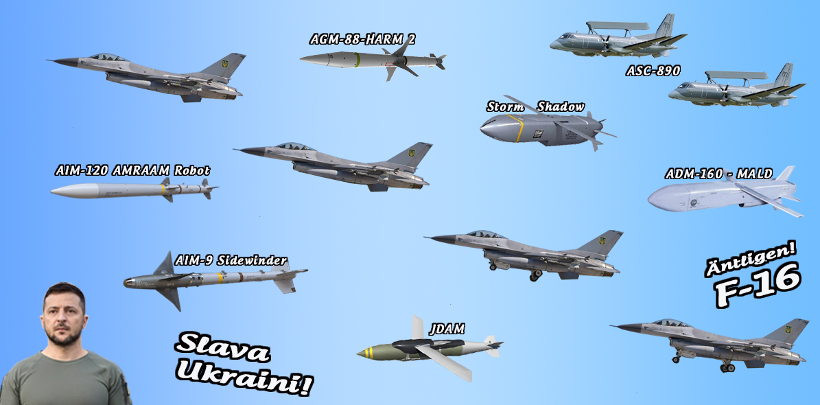 Ukraina – Äntligen F-16.
